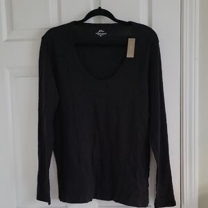 J. Crew Classic Black Long Sleeve Tee